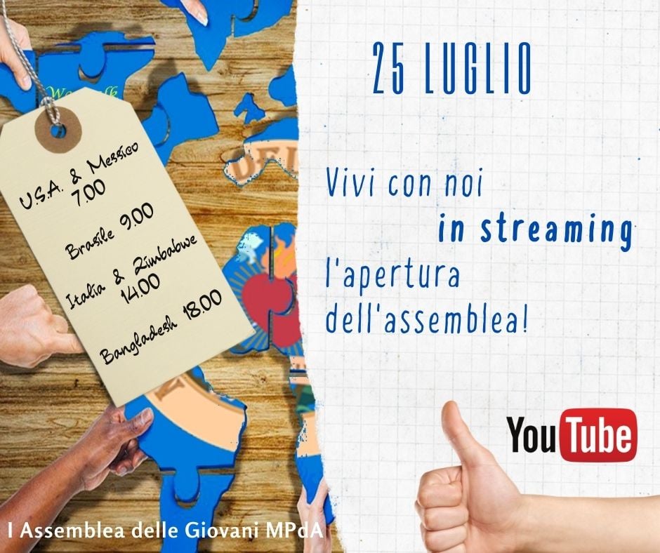 Streaming Youtube apertura assemblea 25 luglio 2021