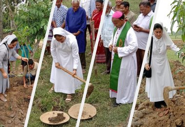 Ceremony of groundbreaking at Gajirvita, Mymensingh Diocese